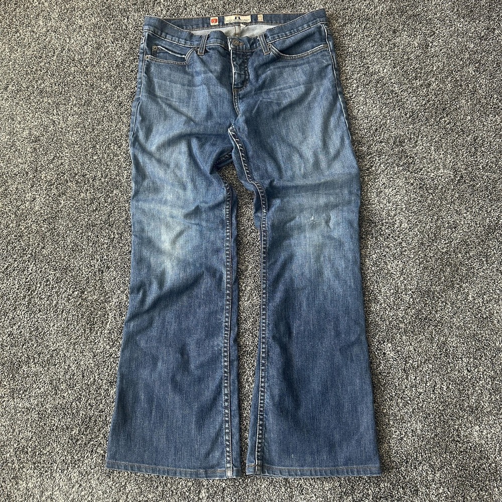 Juicy Couture Jeans Womens 31 Blue Wide‎ Leg Flare Stretch Denim Made in USA Y2K